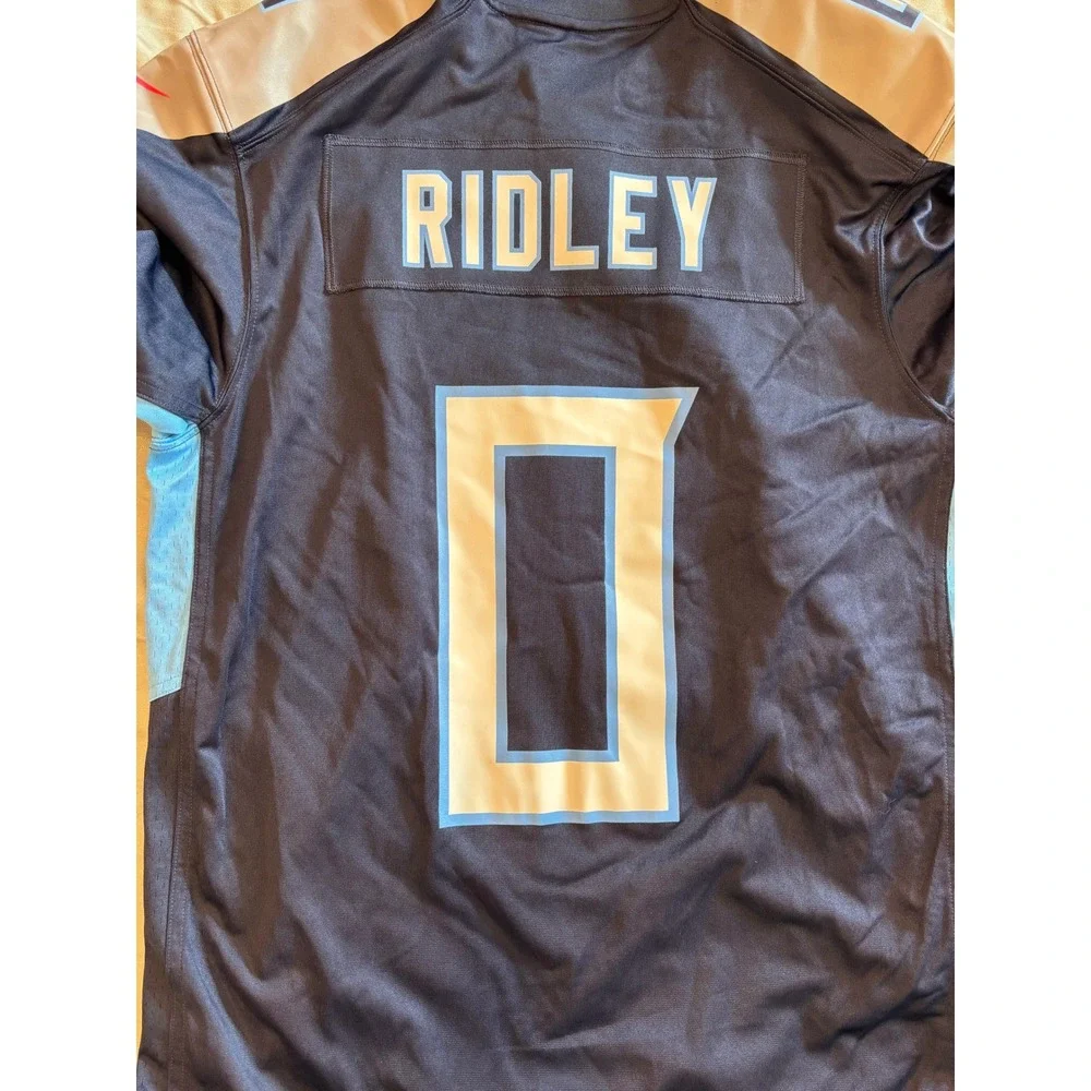 Nike NFL Tennessee Titans Calvin Ridley 0 Jersey Navy Blue Mens Size Large